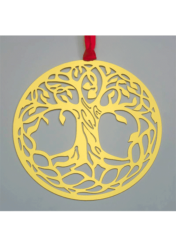 arbre de vie en acier-or