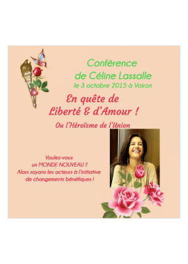 conference quete d'amour et liberte - Celine Lassalle