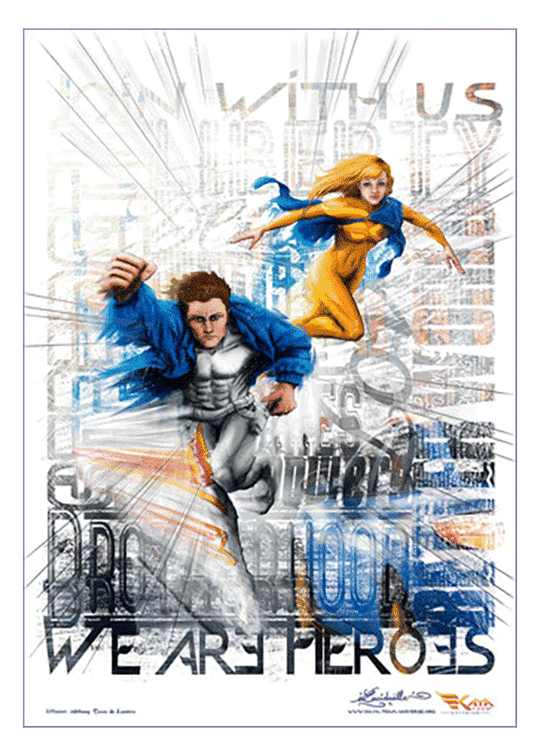 poster Duo Super Heroes - Kaya Team Universe