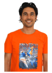 t-shirt homme Join With Us orange - Kaya Team Universe